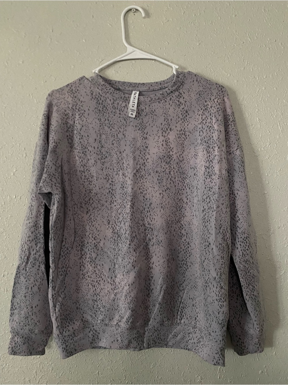 Athleta Lilac Speckled Crewneck Sweater - Lavender and Gray